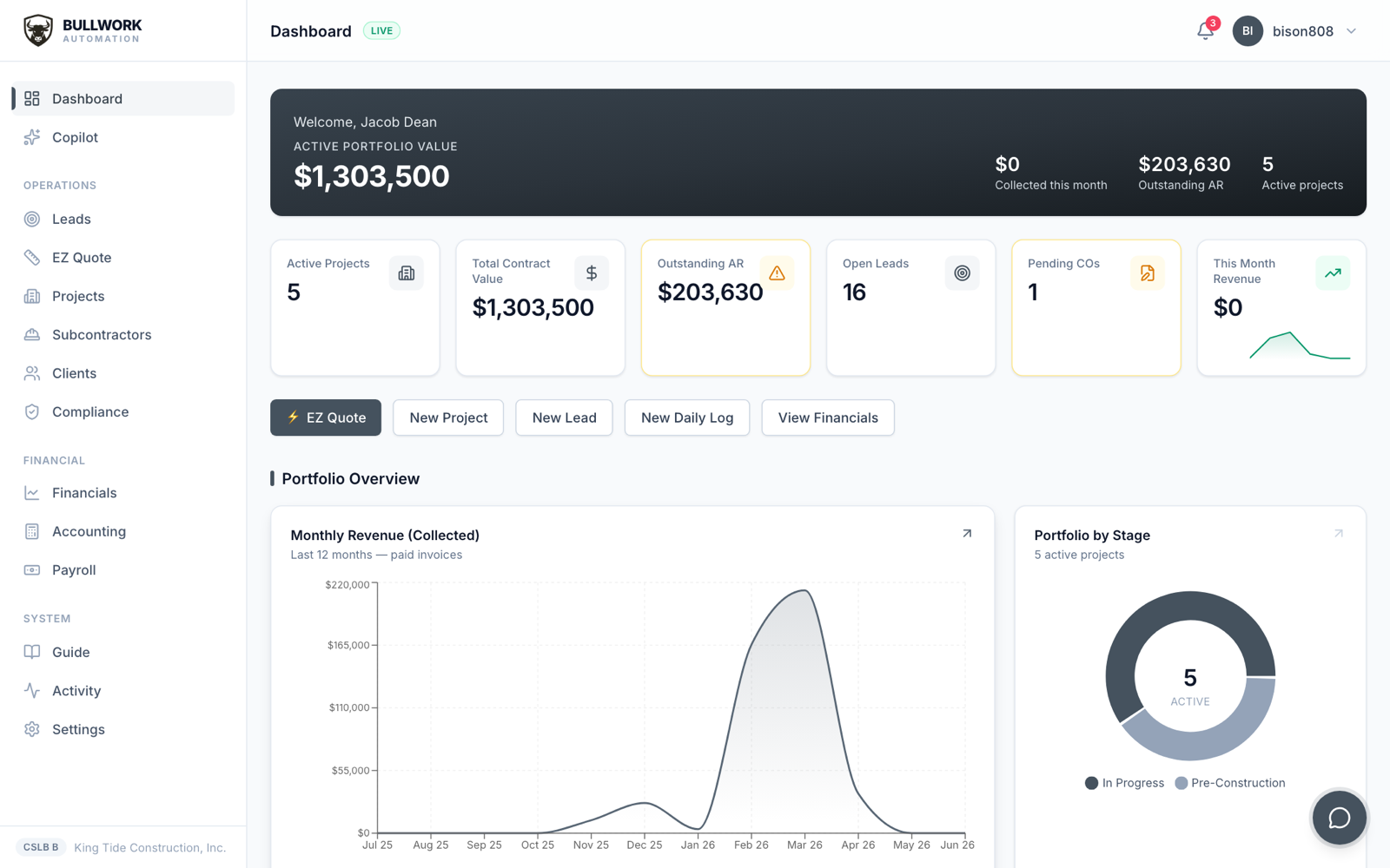 Bullwork Automation product screenshot
